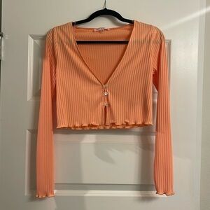 NWOT Blue Blush cropped blouse. Light and airy preppy beach vibe